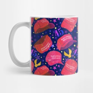 Trump 45 MAGA Hat Pattern - Galaxy Variant Mug